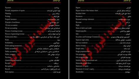 دانلود جزوه زبان تخصصی حسابداری فیروز کردی PDF