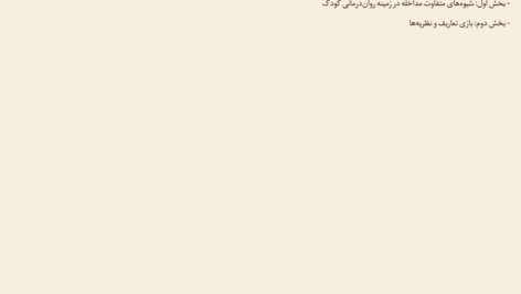 دانلود کتاب بازی درمانی نظریه ها، انجام پژوهش و روش های مداخله علی صمدی PDF